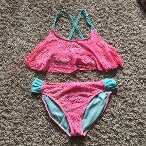 Angel Beach blue and pink 2 piece